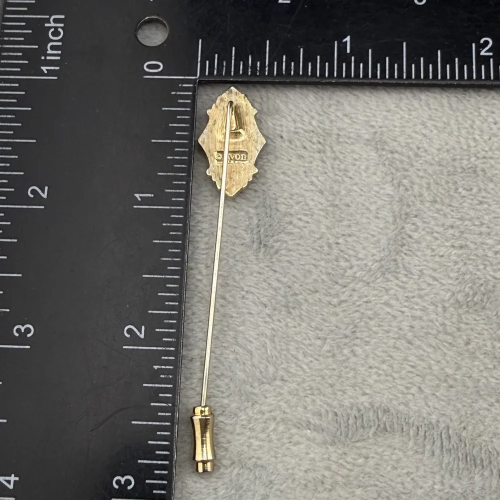 Vintage Avon Stick Pin Kensington Gold Tone - Picture 5 of 6